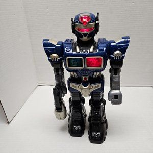 Tall HAP-P-KID Turbo Fighter Robot Action Figure Toy Light Sound Talk 2005 15"